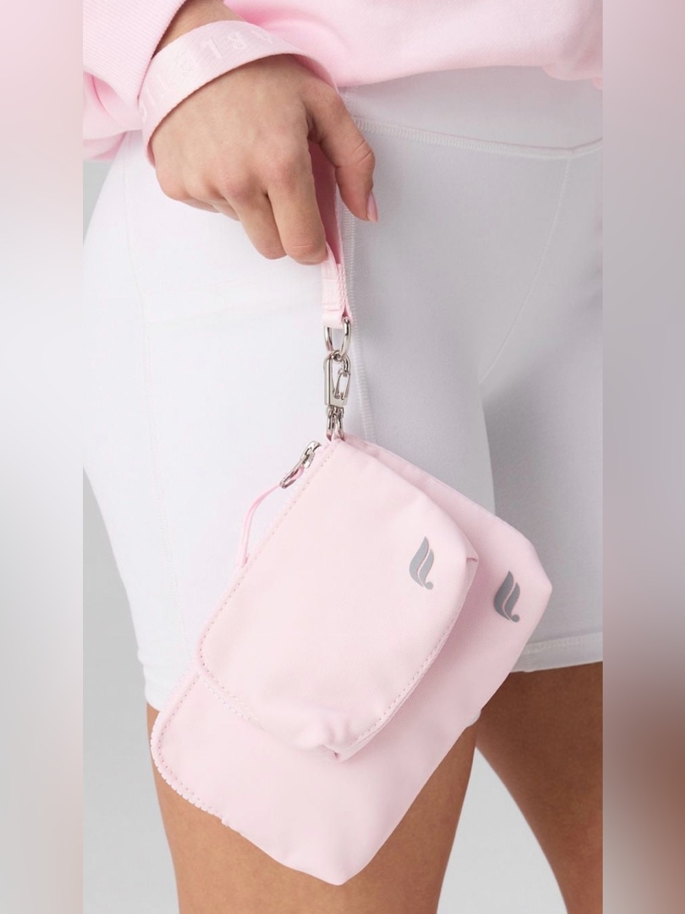 Fabletics Pink Double Pouch Wristlet - Picture 3 of 7